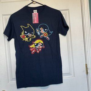 Womens Powepuff Girls/DC Comics T-Shirt, NWT, Navy Blue, Size Small
